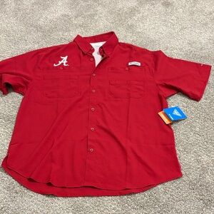 Columbia Men's Alabama Crimson Tide Casual Button Down Shirt